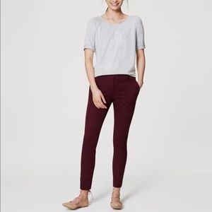 Ann Taylor Marissa Pants in Burgundy